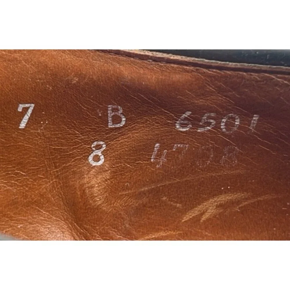 Allen Edmonds Bergland Dress Shoes Mens 7B Brown Leather Oxford Cap Toe Lace Up